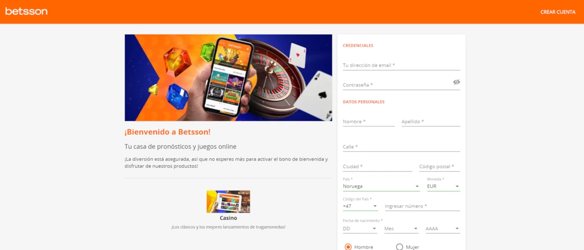 Betsson Registrarse