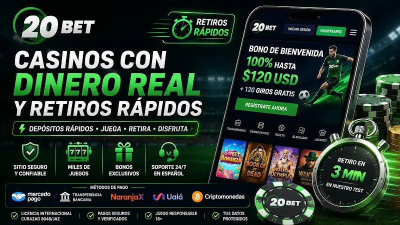 20bet - casinos con dinero real y retiros rápidos