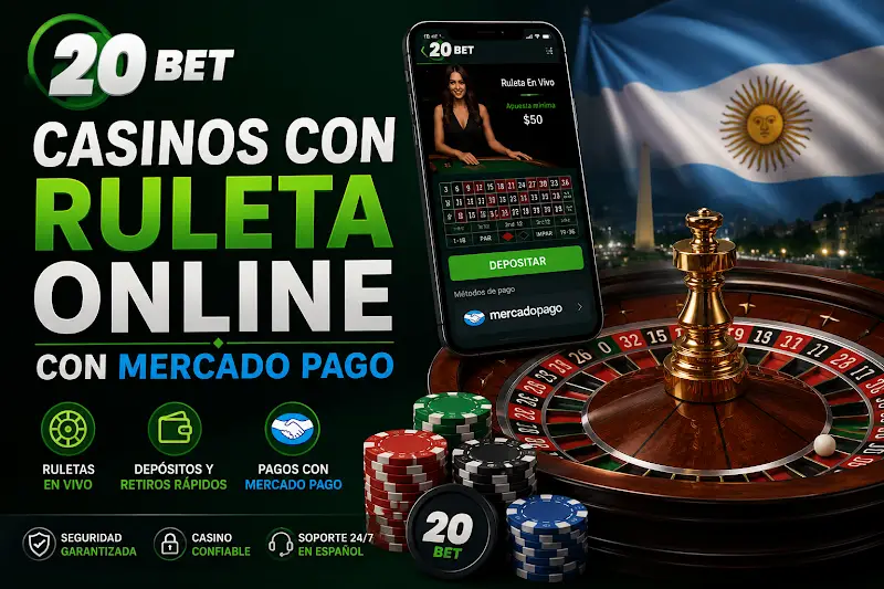 20Bet - casinos con ruleta online con Mercado Pago