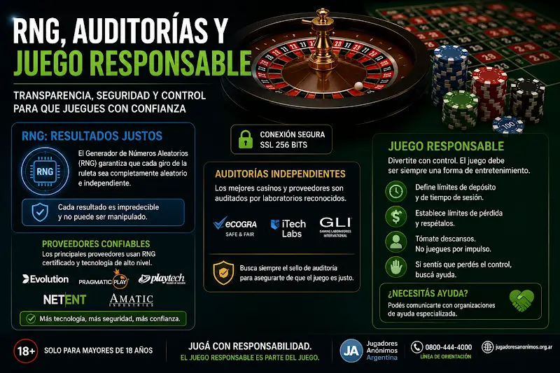 RNG, auditorías y juego responsable